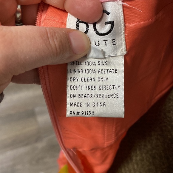 BGHAUTE SILK WATER COLOR  PROM OR PARTY DRESS - Picture 16 of 17